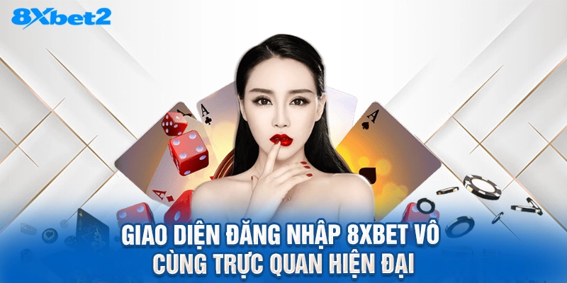 Giao diện đăng nhập 8XBET vô cùng trực quan hiện đại