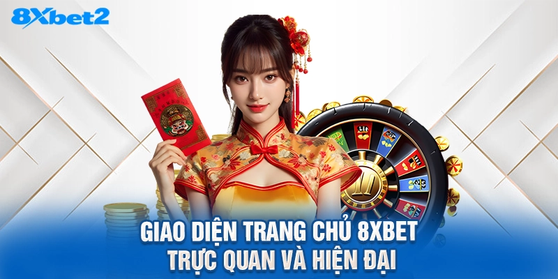 Giao diện trang chủ 8XBET trực quan và hiện đại